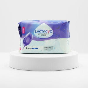Прокладки женские для критических дней LACTACYD Ultra Night, 7 шт