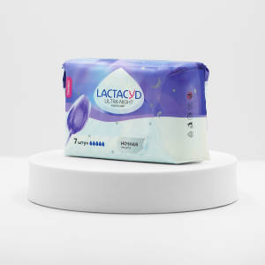 Прокладки женские для критических дней LACTACYD Ultra Night, 7 шт