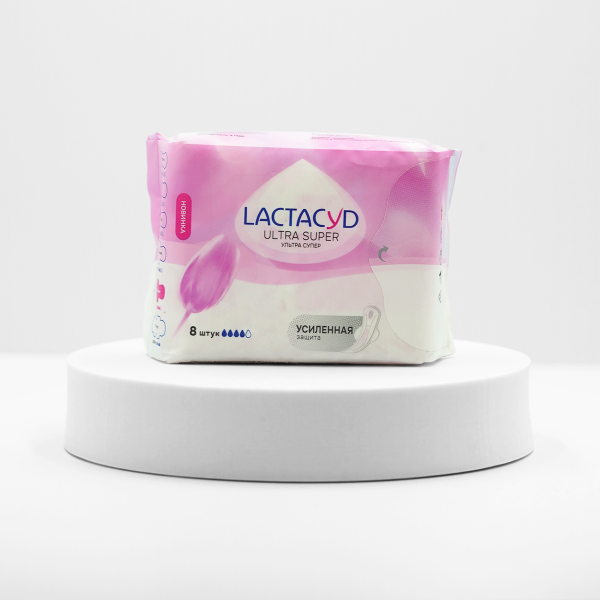 Прокладки женские для критических дней LACTACYD Ultra Super, 8 шт