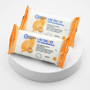 LACTACYD Classic салфетки для интимной гигиены, 2 упаковки по 15 шт
